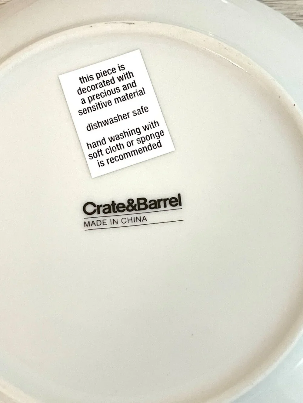 New Crate & Barrel Plates Set of 4 Holiday Ornament Christmas 6